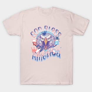 Eagle style god bless America T-Shirt